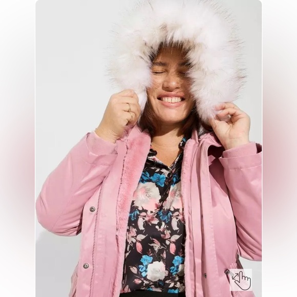 ๐ท๏ธ NWT - 1X | Torrid | Nylon 3-in-1 Parka Puffer | Foxglove - Picture 11 of 15